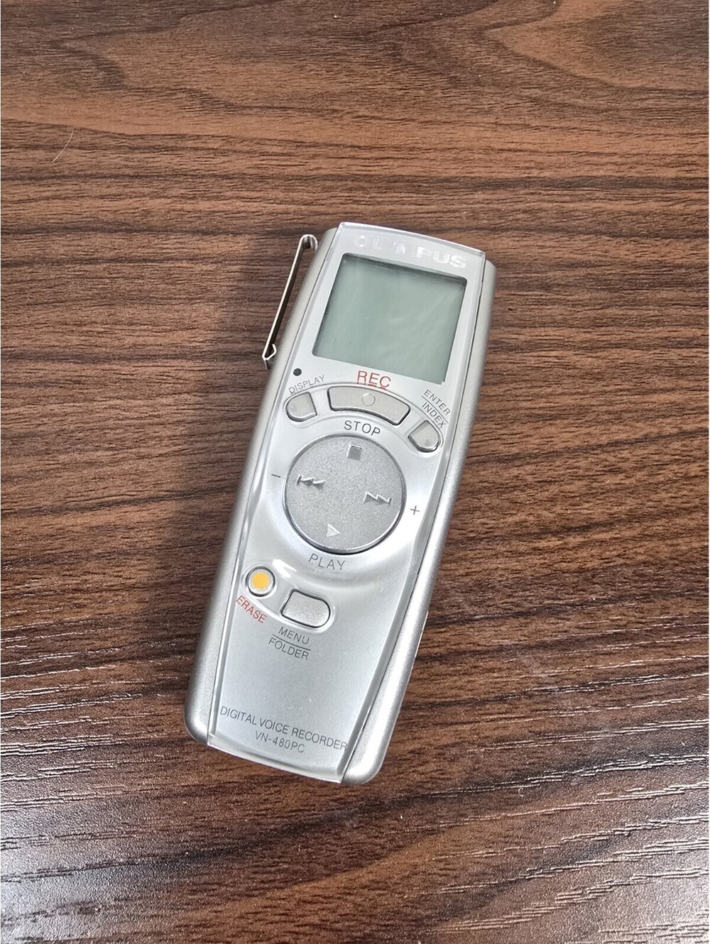 Vintage Olympus Digital Voice Recorder VN-480PC Silver Tested & Works